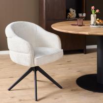 Eetkamertsoel Bella - Off White, Zwart