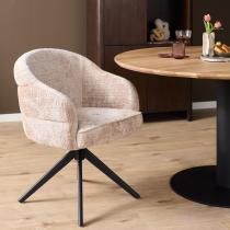 Eetkamertsoel Bella - Beige, Zwart